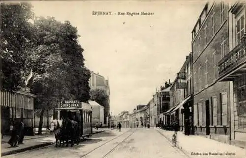 Ak Épernay Marne, Rue Eugene Mercier