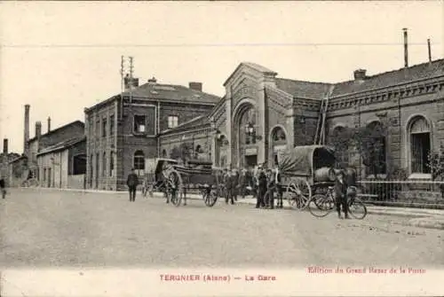 Ak Tergnier Aisne, Gare