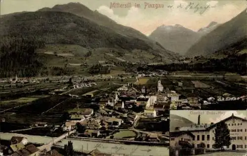 Ak Mittersill in Salzburg, Gesamtansicht, Gasthof Bräu Rup