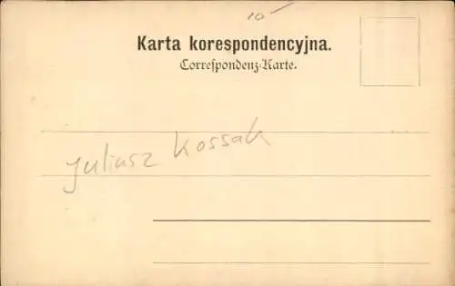 Künstler Ak Juliusz Kossak, Schlacht von Racławice, Kościuszko, polnische Nationalhymne