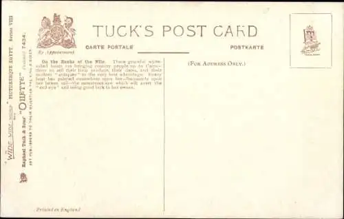 Ak Ägypten, On the Banks of the Nile, Segelboote