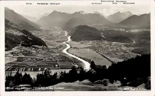 Ak Mösern Telfs in Tirol, Blick in das Inntal