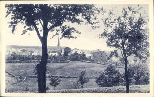 Ak Consdorf Luxemburg, Baumdurchblick zum Ort