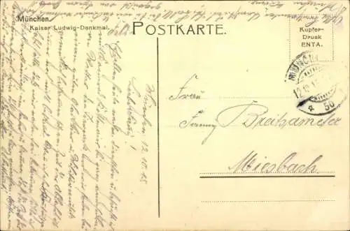 Ak München, Kaiser-Ludwig-Denkmal