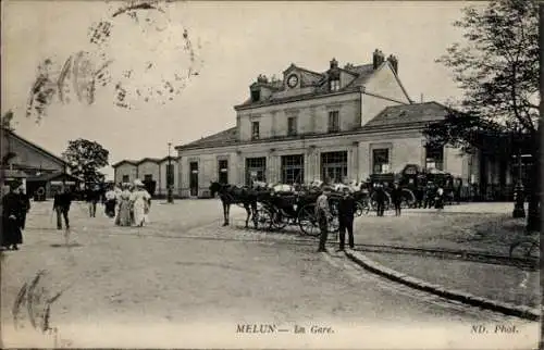 Ak Melun Seine et Marne, Gare