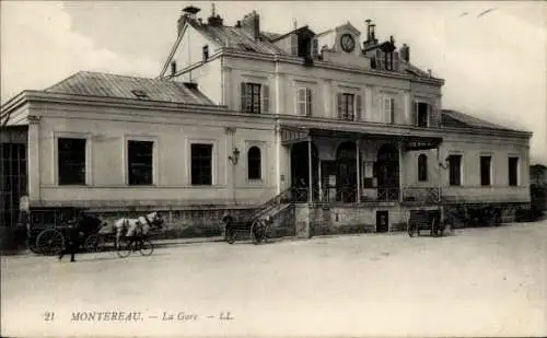 Ak Montereau Seine et Marne, Bahnhof