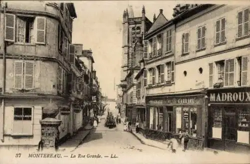 Ak Montereau Seine et Marne, Rue Grande