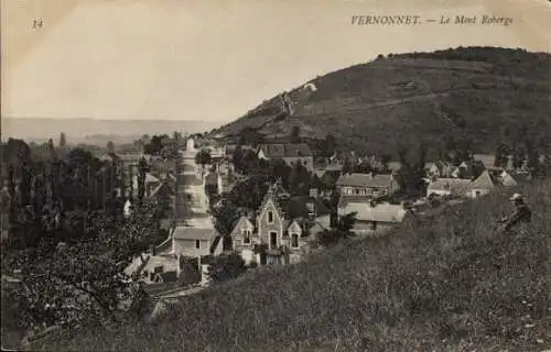 Ak Vernon Vernonnet Eure, Le Mont Roberge, Siedlung im Tal