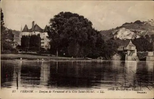 Ak Vernon Eure, Donjon de Vernonnet, la Cote Saint-Michel