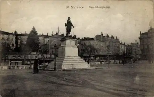 Ak Valence Drôme, Place Championnet