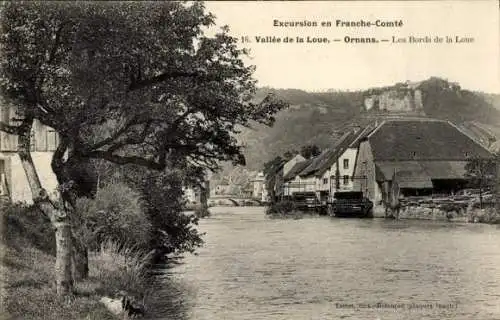 Ak Ornans Doubs, Les Bords de la Loue