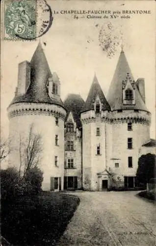 Ak La Chapelle Faucher Dordogne, Chateau