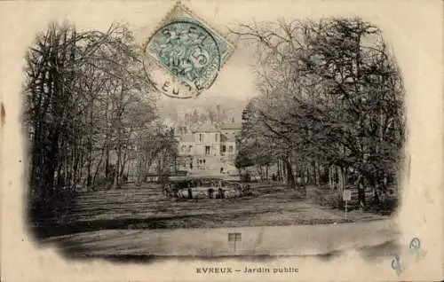 Ak Évreux Eure, Jardin public