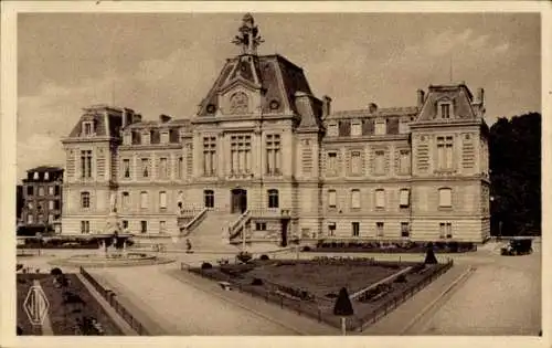 Ak Évreux Eure, Hotel de Ville, Nouveau jardins