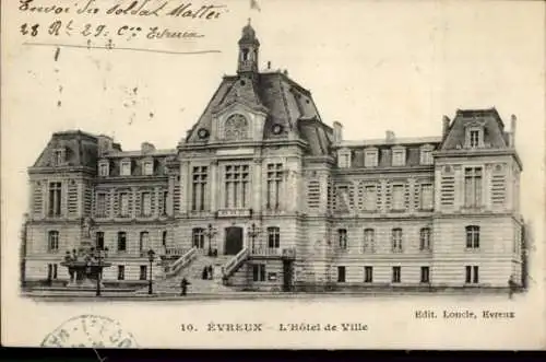 Ak Évreux Eure, Hotel de Ville