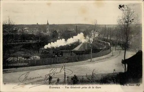 Ak Évreux Eure, Vue Generale prise de la Gare