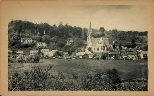 Ak Bernay Eure, Vue sur abside de Notre-Dame de la Couture