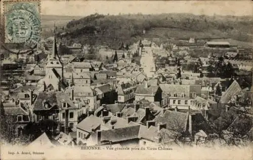 Ak Brionne Eure, Vue generale prise du Vieux Chateau