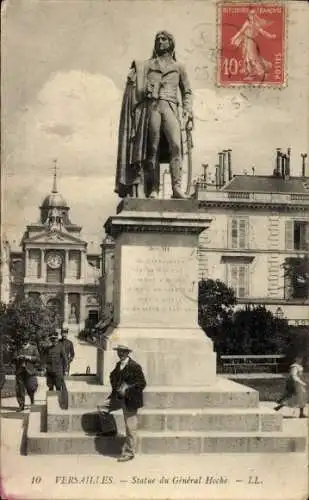 Ak Versailles Yvelines, Statue du Generale Hoche