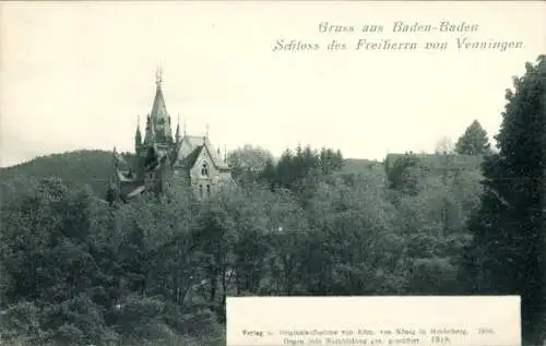 Ak Baden Baden am Schwarzwald, Schloss des Freiherrn von Venningen