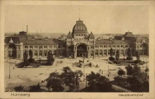 Ak Nürnberg in Mittelfranken, Hauptbahnhof