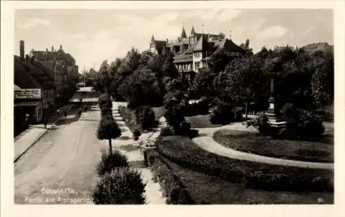 Ak Döbeln Sachsen, Amtsgericht, Parkanlage, Denkmal