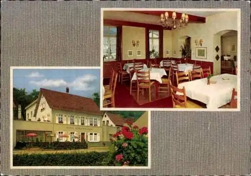 Ak Schönau bei Heidelberg Odenwald, Hotel-Restaurant-Cafe Pfälzer Hof, Speiseraum