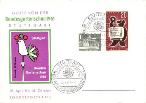 Ak Stuttgart, Bundesgartenschau 1961, 28 April bis 15 Oktober