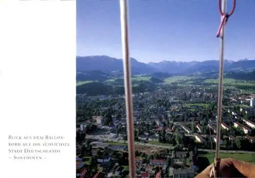 Ak Sonthofen im Oberallgäu Schwaben, Blick aus dem Ballonkorb