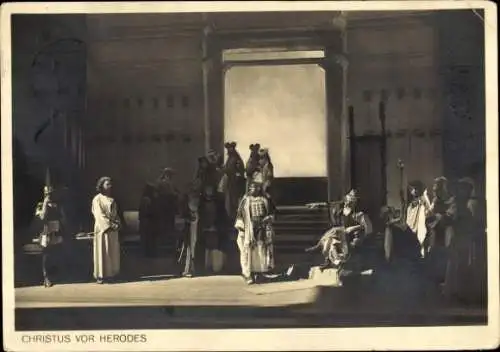 Ak Oberammergau in Oberbayern, Jubiläums-Passionsspiele 1934, Christus vor Herodes