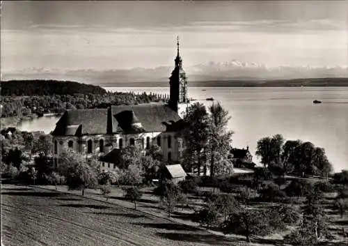 Ak Birnau Uhldingen Mühlhofen am Bodensee, Wallfahrtskirche und Cistercienserkloster