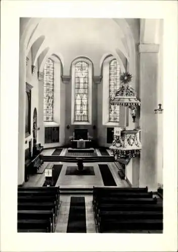 Ak Gotha in Thüringen, Margarethenkirche, Innenraum, Kanzel, Altar