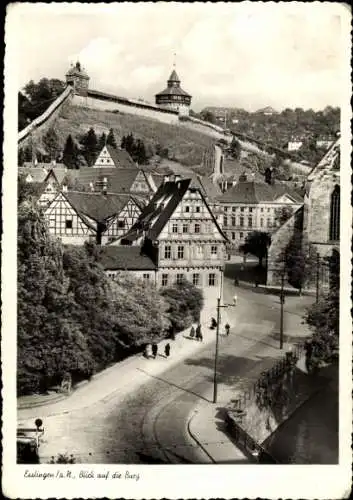 Ak Esslingen am Neckar, Teilansicht, Burg