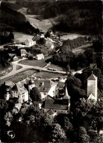 Ak Aufsess Aufseß in Oberfranken, Teilansicht, Burg Unteraufsess