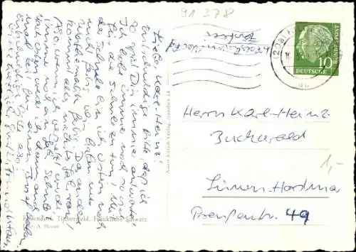 Ak Tüchersfeld Pottenstein Oberfranken, Teilansicht, Felsendorf