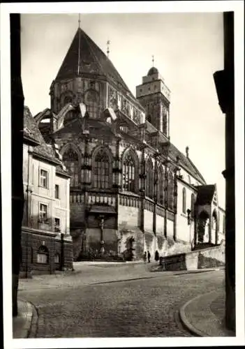 Ak Bamberg in Oberfranken, Obere Pfarrkirche, Chor, Blick von Nordwesten