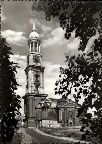 Ak Hamburg Mitte Neustadt, Michaeliskirche, Kirche St. Michaelis, Michel