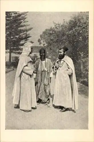 Ak Algier Alger Algerien, Le pere de Foucauld, le Pere marchal et Ouksem, Maison Carree 1913