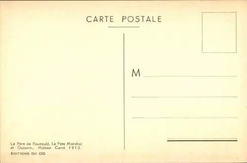 Ak Algier Alger Algerien, Le pere de Foucauld, le Pere marchal et Ouksem, Maison Carree 1913