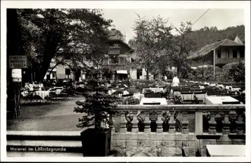 Ak Radebeul Sachsen, Ball- und Ausflugslokal Meierei im Lößnitzgrund