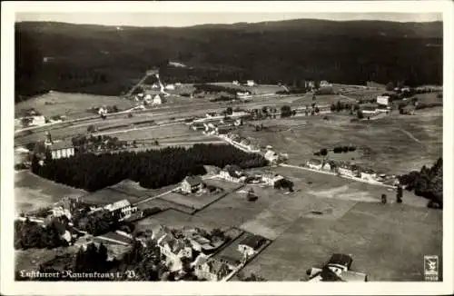 Ak Rautenkranz im Vogtland, Fliegeraufnahme, Gaststätte Wilhelmshöhe