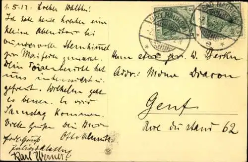 Ak Ober Mörlen in Hessen, Forsthaus Winterstein, Winterstein Felsen