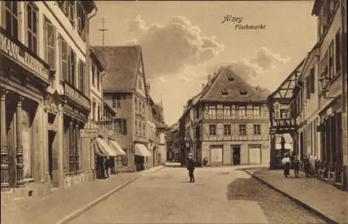 Ak Alzey in Rheinhessen, Fischmarkt