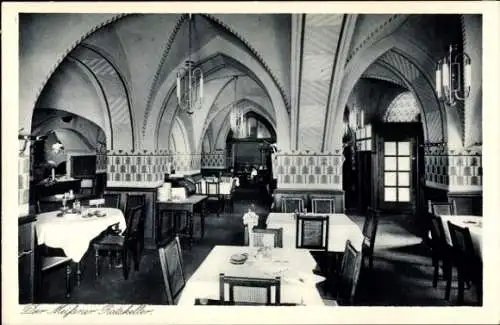 Ak Meißen in Sachsen, Ratskeller, Innenansicht