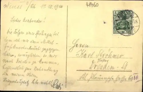 Steindruck Ak Neuss am Rhein, Münster