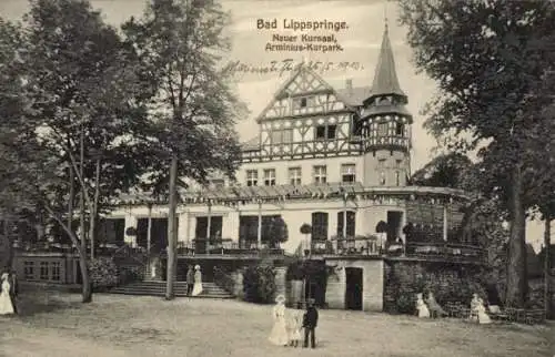 Ak Bad Lippspringe in Westfalen, Neuer Kursaal, Arminius Kurpark