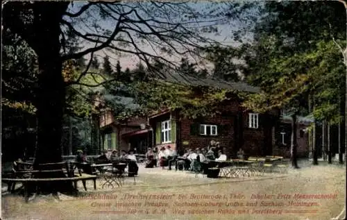 Ak Brotterode in Thüringen, Waldschänke Dreiherrenstein