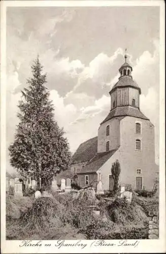 Ak Spansberg Gröditz in Sachsen, Kirche