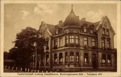 Ak Recklinghausen Süd, Gastwirtschaft Ludwig Hasselmann