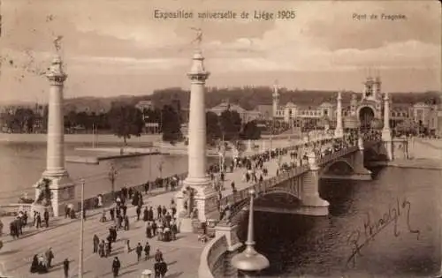 Ak Lüttich Lüttich Wallonien, Pont de Fragnée, Weltausstellung